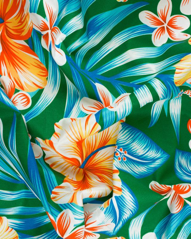 Polynesian Fabric AVERA Green - Tissushop